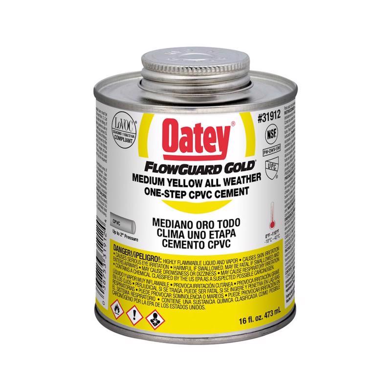 OATEY - Oatey FlowGuard Gold All Weather One-Step Yellow Cement For CPVC 16 oz