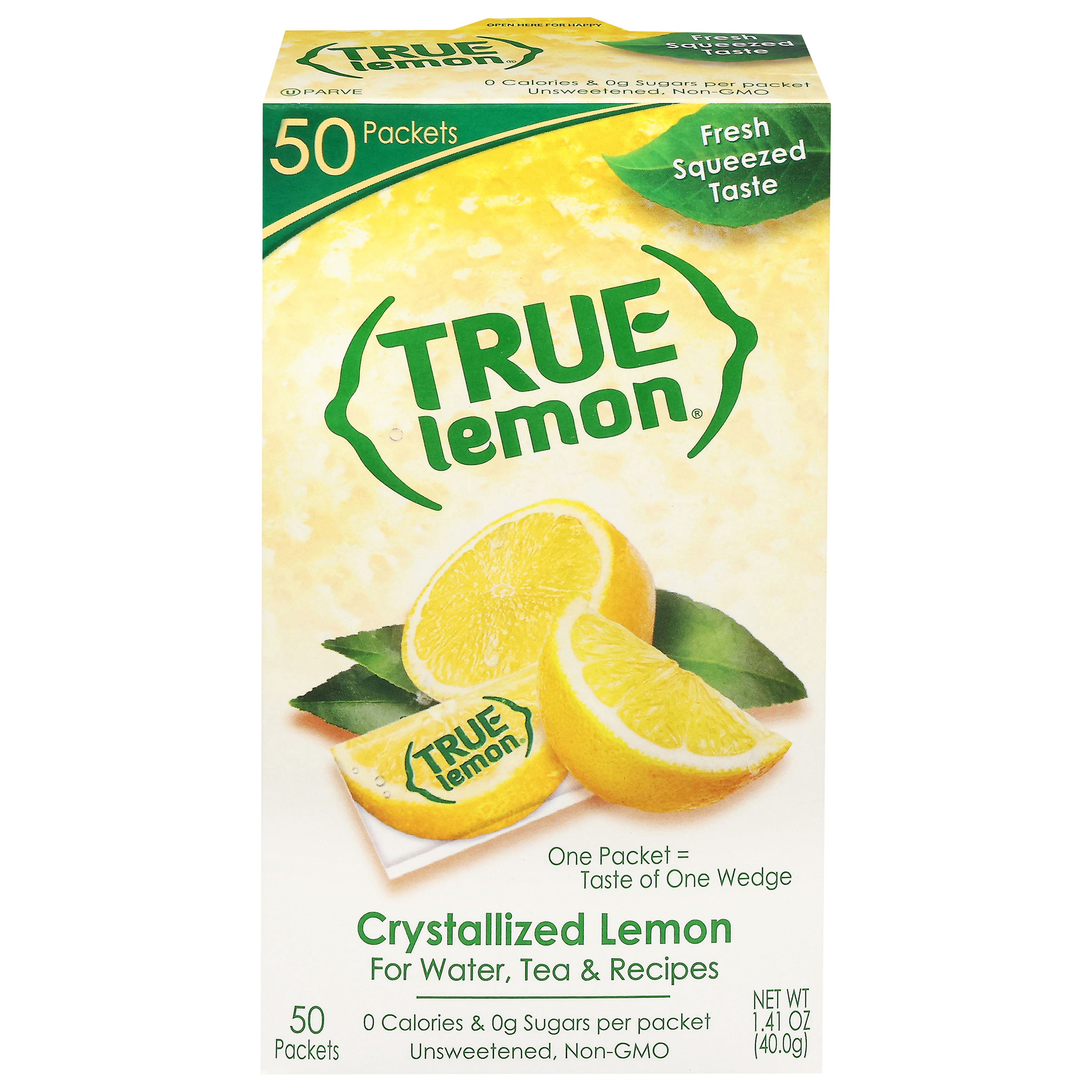 True Lemon Crystallized Lemon 50 Packets - Case of 6
