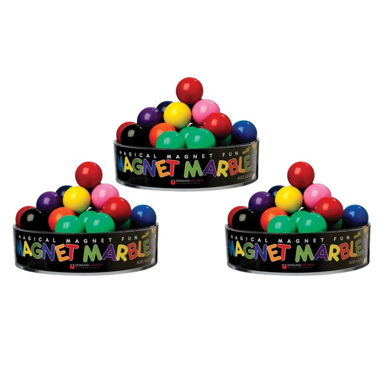 DOWLING MAGNETS - 20 Magnet Marbles, Assorted Colors, 3 Packs