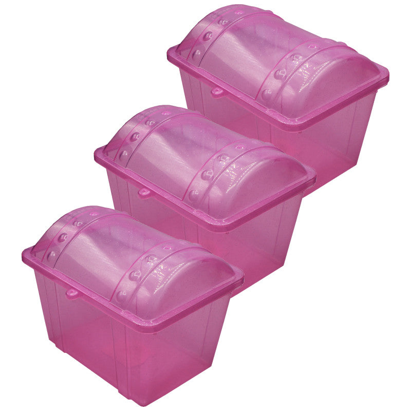 ROMANOFF - Jr. Treasure Chest, Pink Sparkle, Pack of 3