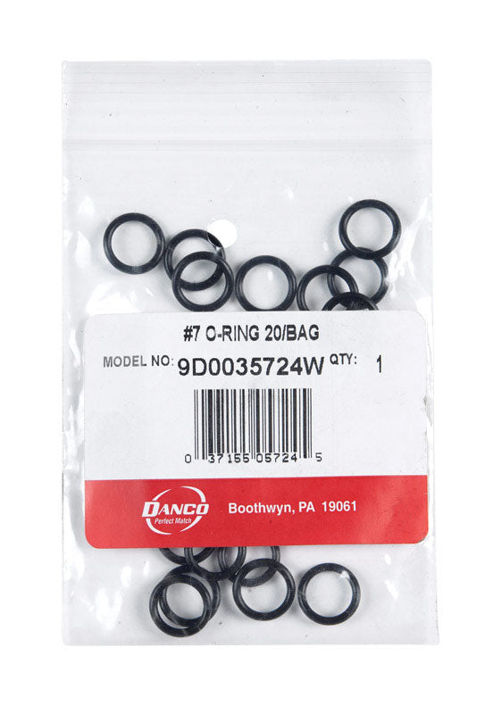 DANCO - Danco 1/2 in. D X 3/8 in. D #7 Rubber O-Ring 20 pk