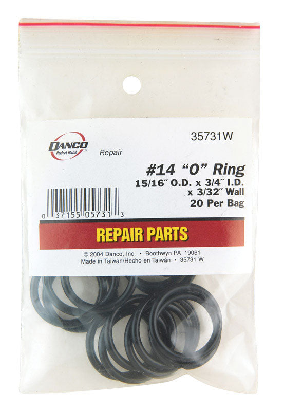 DANCO - Danco 0.94 in. D X 3/4 in. D Rubber O-Ring 20 pk