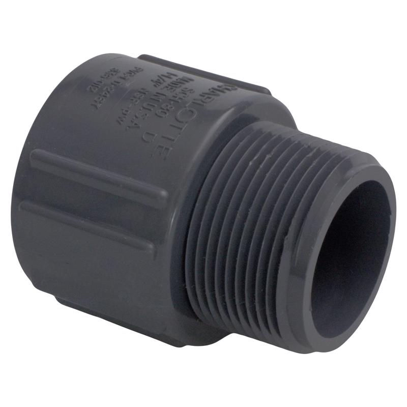 CHARLOTTE PIPE - Charlotte Pipe Schedule 80 2 in. Slip X 2 in. D MPT PVC Pipe Adapter 1 pk