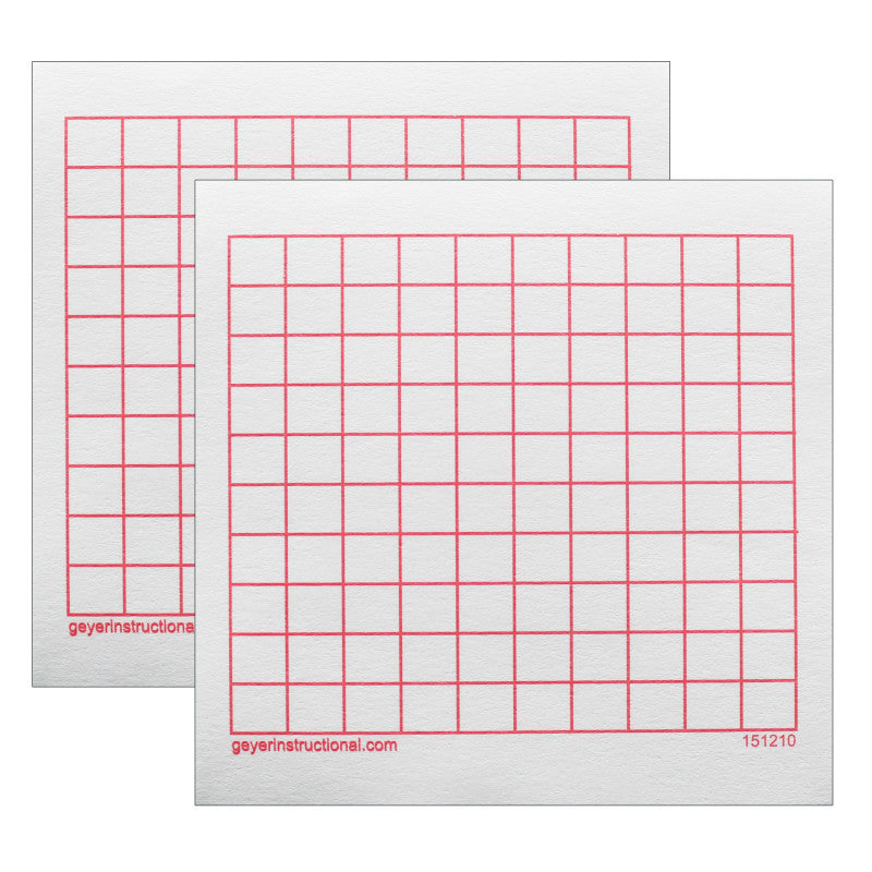 GEYER INSTRUCTIONAL - Graphing 3M Post-it® Notes,10 x 10 Grid, 4 Pads Per Pack, 2 Packs