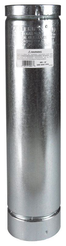 SELKIRK - Selkirk 4 in. D X 18 in. L Aluminum Round Gas Vent Pipe - Case of 6