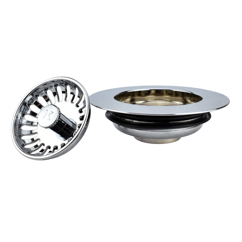 KEENEY - Keeney 4-1/2 in. D Polished Strainer and Stopper Topper