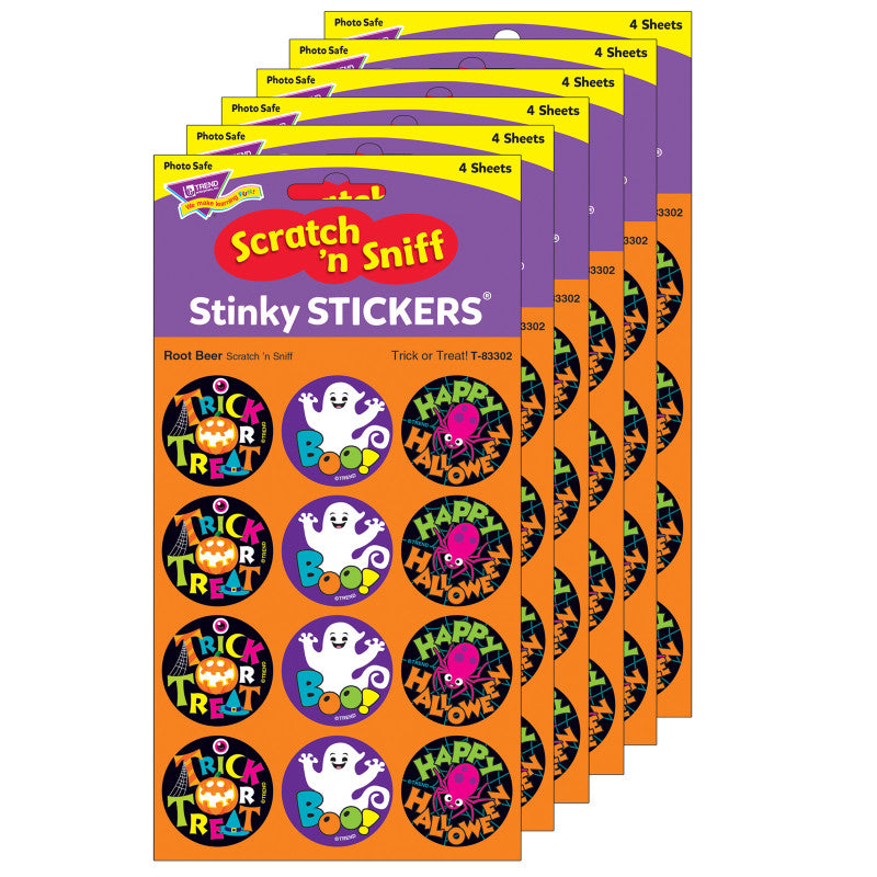 TREND - Trick or Treat!/Root Beer Stinky Stickers®, 48 Per Pack, 6 Packs