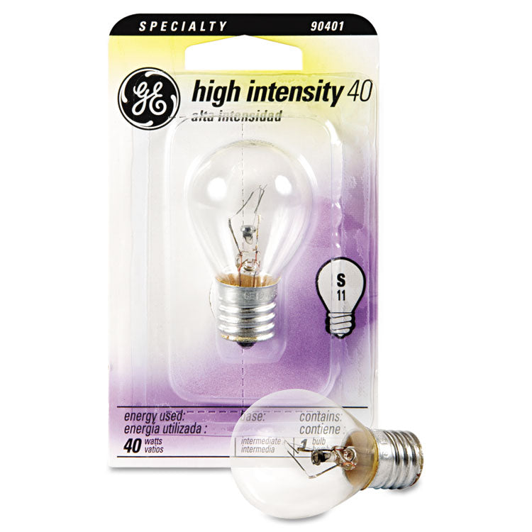 GE - Incandescent S11 Appliance Light Bulb, 40 W, Clear