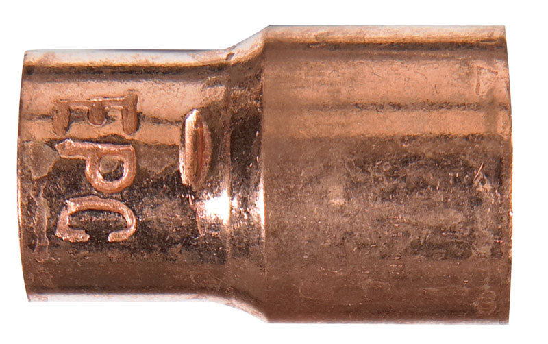 NIBCO - Nibco 1/2 in. Sweat X 3/8 in. D Sweat Copper Coupling with Stop 1 pk