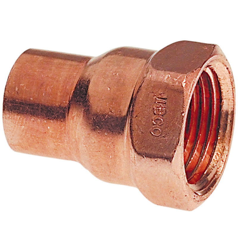 NIBCO - NIBCO 1/2 in. Copper X 3/8 in. D FIP Copper Pipe Adapter 1 pk