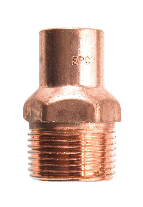 NIBCO - NIBCO 3/8 in. Copper X 1/2 in. D MIP Copper Pipe Adapter 1 pk