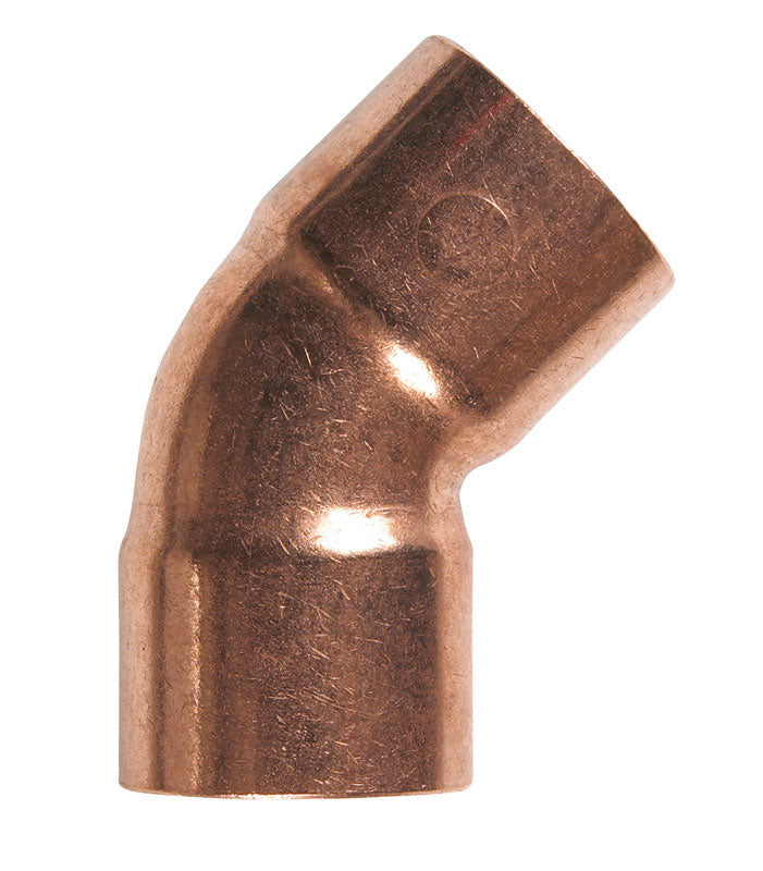 NIBCO - Nibco 1/2 in. Sweat X 1/2 in. D Sweat Copper 45 Degree Elbow 1 pk [W01340D]