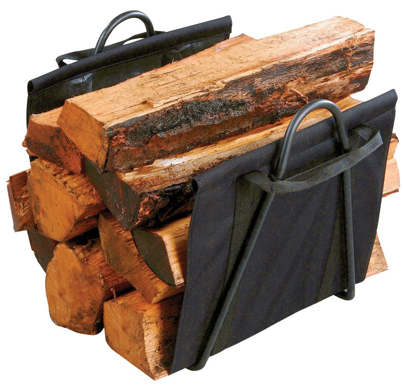 PANACEA - Panacea Black Matte Steel Log Rack [15216]