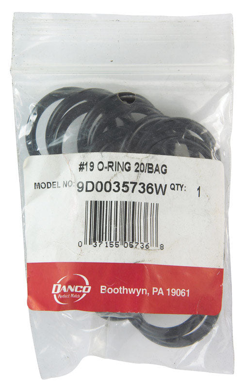 DANCO - Danco 1.25 in. D X 0.12 in. D Rubber O-Ring 20 pk