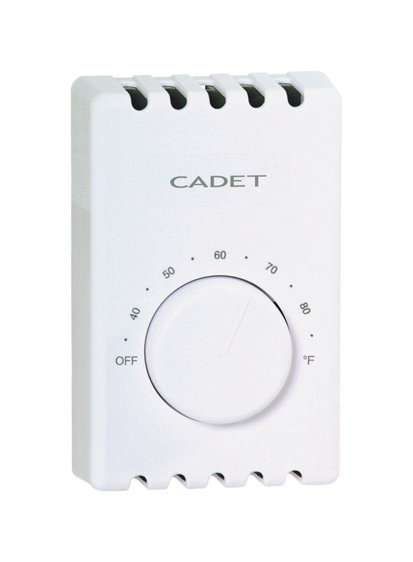 CADET - Cadet Wall Mount Heating Dial Double Pole Line Voltage Thermostat