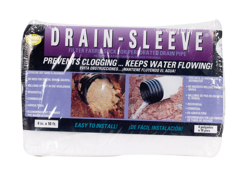 CARRIFF CORP - Carriff Corp Drain Sleeve 4 in. D X 10 ft. L Polyester Slotted Filter Fabric Sock