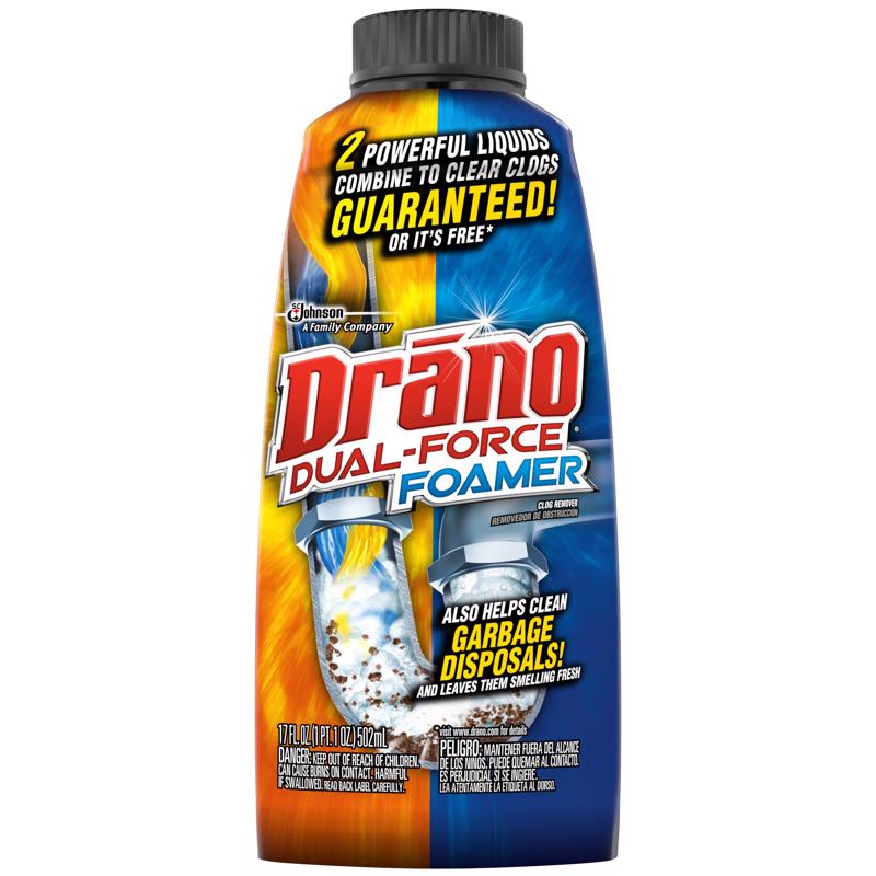 DRANO - Drano Dual Force Liquid Clog Remover 17 oz - Case of 8
