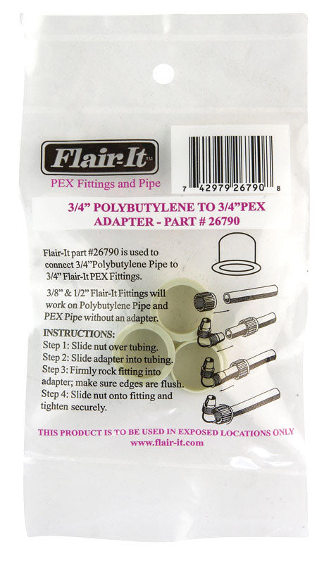 FLAIR-IT - Flair-It 3/4 in. PEX X 3/4 in. D PEX Polybutylene Pipe Adapter