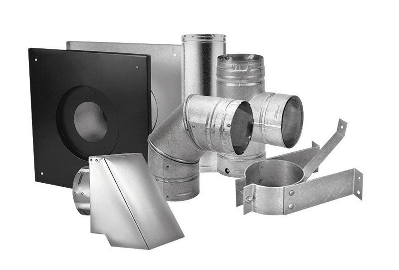 DURAVENT - DuraVent 3 in. H X 12 in. W Silver Steel Pellet Vent Kit