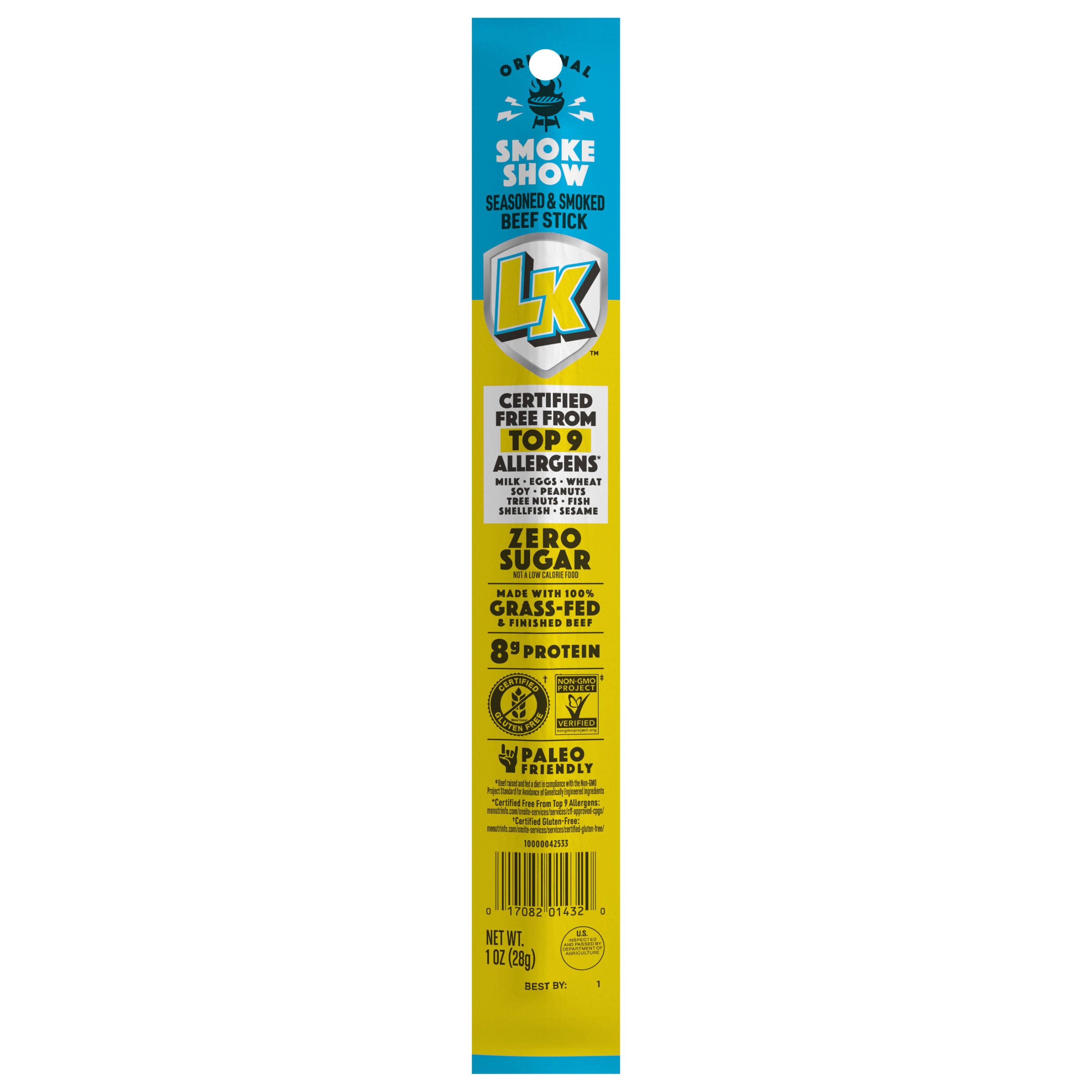 1oz Lorissa's Kitchen Original Beef Stick 1/1 Count - Case of 12