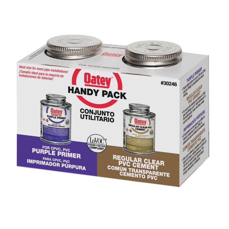 OATEY - Oatey Handy Pack Clear/Purple Primer and Cement For PVC 4 oz [30246]