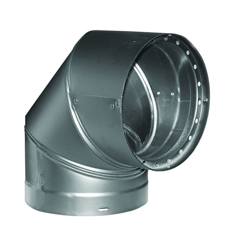 DURAVENT - DuraVent DVL 6 in. D X 6 in. D 90 deg Galvanized Steel Double Wall Elbow