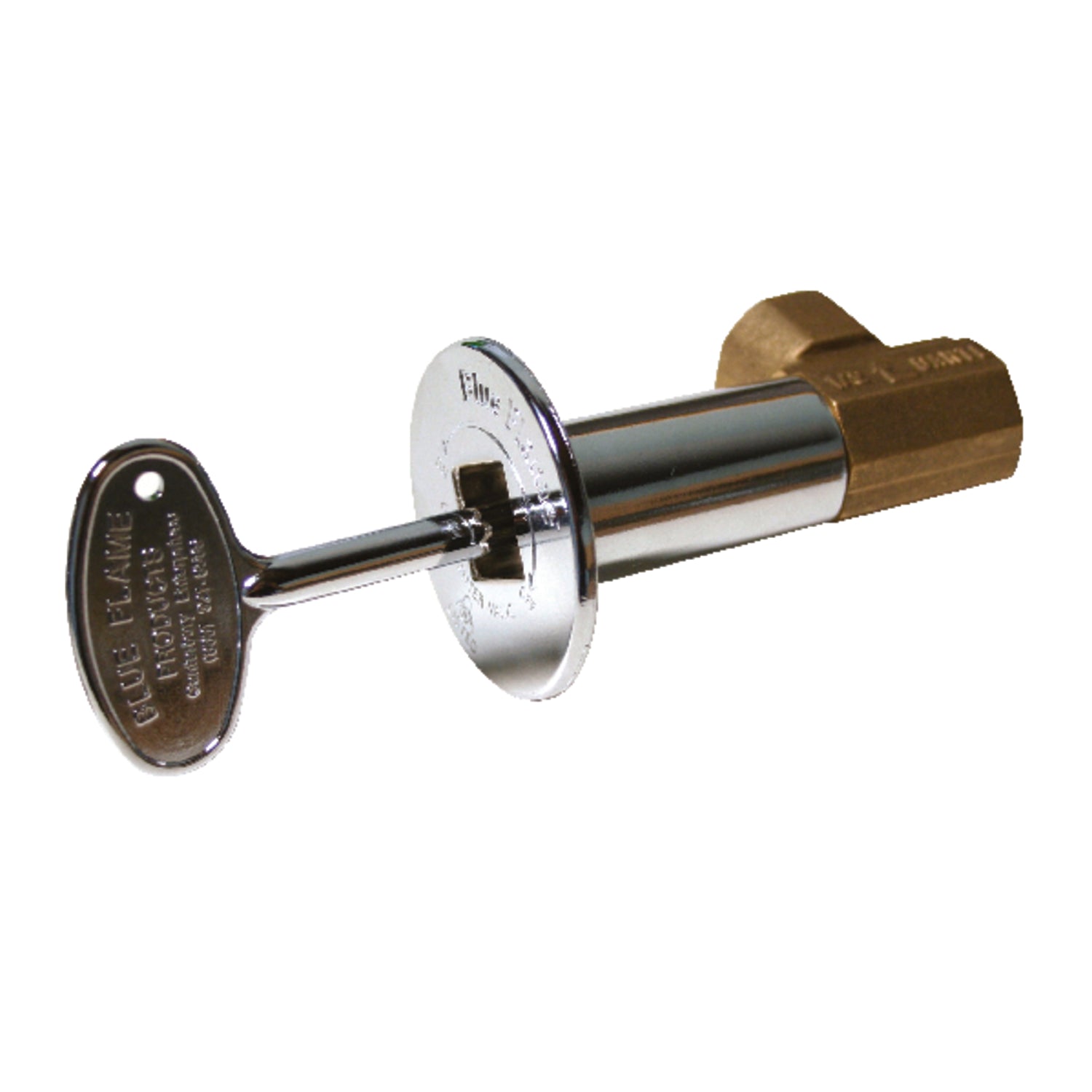 Canterbury 0.5 in. Polished Chrome Angled Gas Valve