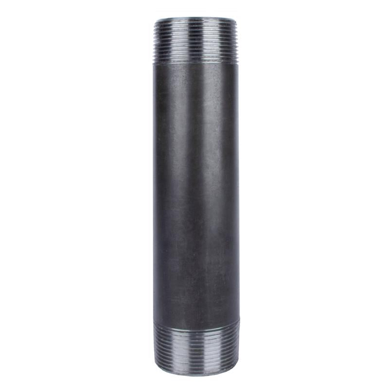 STZ INDUSTRIES - STZ Industries 1-1/2 in. MIP X 1-1/2 in. D MIP Black Steel 8 in. L Nipple