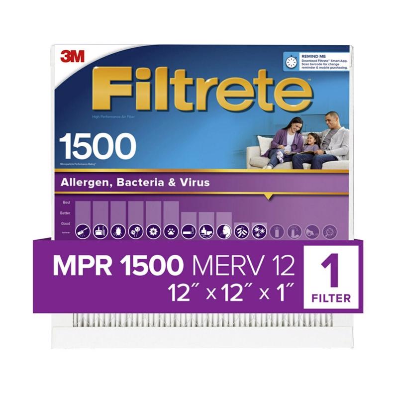 3M - 3M Filtrete 12 in. W X 12 in. H X 1 in. D 12 MERV Pleated Ultra Allergen Filter 1 pk - Case of 4