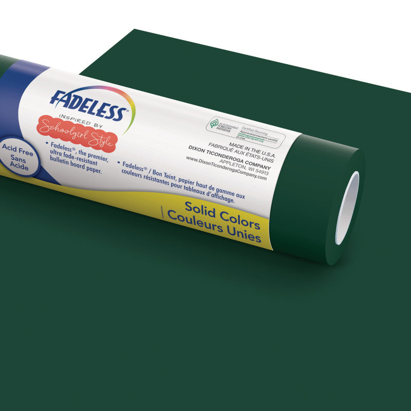 FADELESS - Schoolgirl Style™ Bulletin Board Paper, 48" x 50' Roll, Enchanted Garden