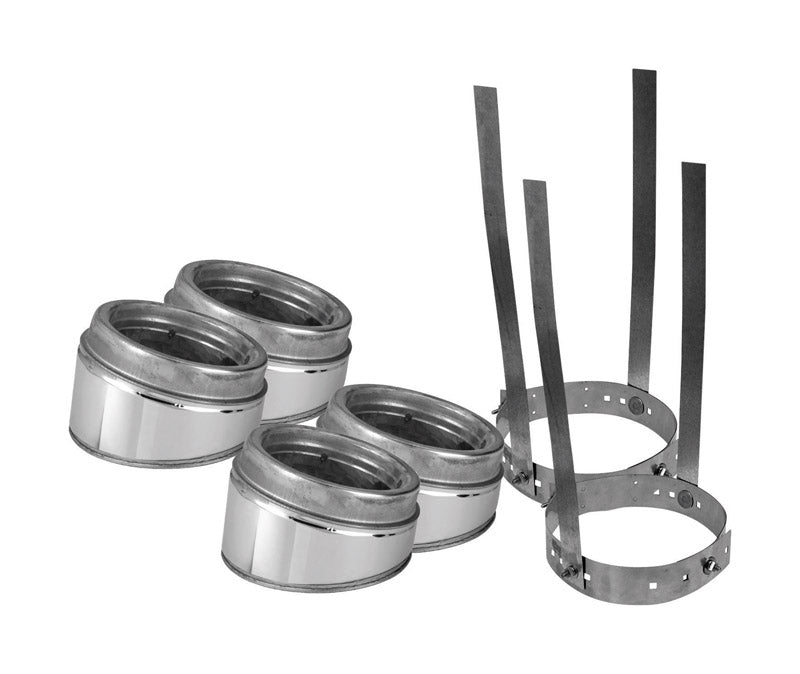 SELKIRK - Selkirk 8 in. D X 8 in. D Adjustable 30 deg Stainless Steel Insulated Elbow Kit