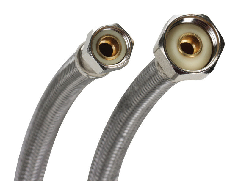 NO-BURST - Fluidmaster 3/8 in. Compression X 1/2 in. D FIP 30 in. Brass Supply Line