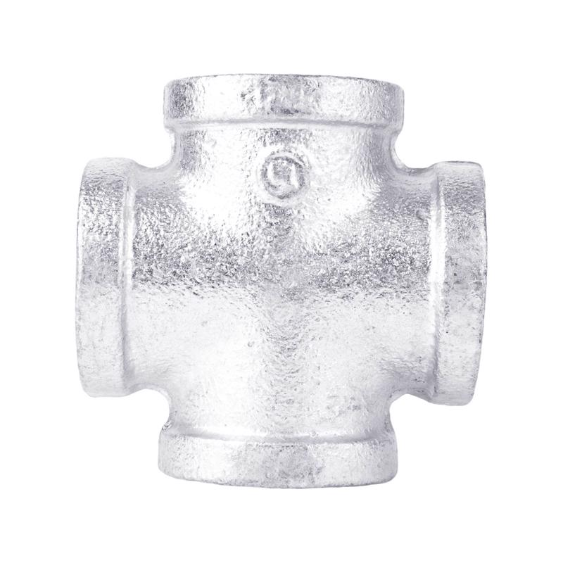 B & K - STZ Industries 1 in. FIP X 1 in. D FIP 1 in. D FIP Galvanized Malleable Iron 3 in. L Cross