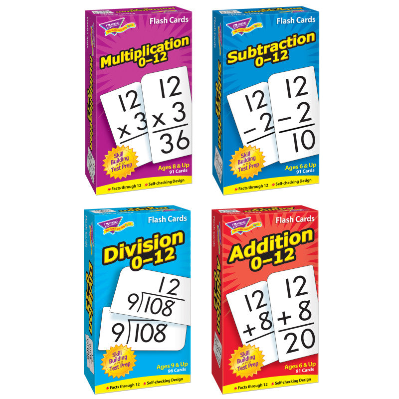 TREND - Math Operations Flash Cards Pack - Set of 4