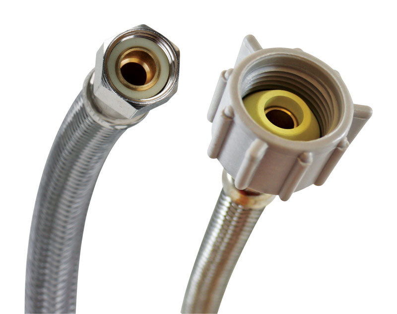 NO-BURST - Fluidmaster 3/8 in. Compression X 7/8 in. D Ballcock 6 in. Braided Stainless Steel Supply Line