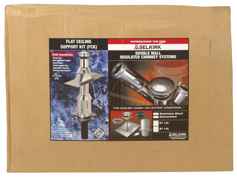 SELKIRK - Selkirk 6 in. Stainless Steel Stove Pipe Ceiling Support Kit [206620]