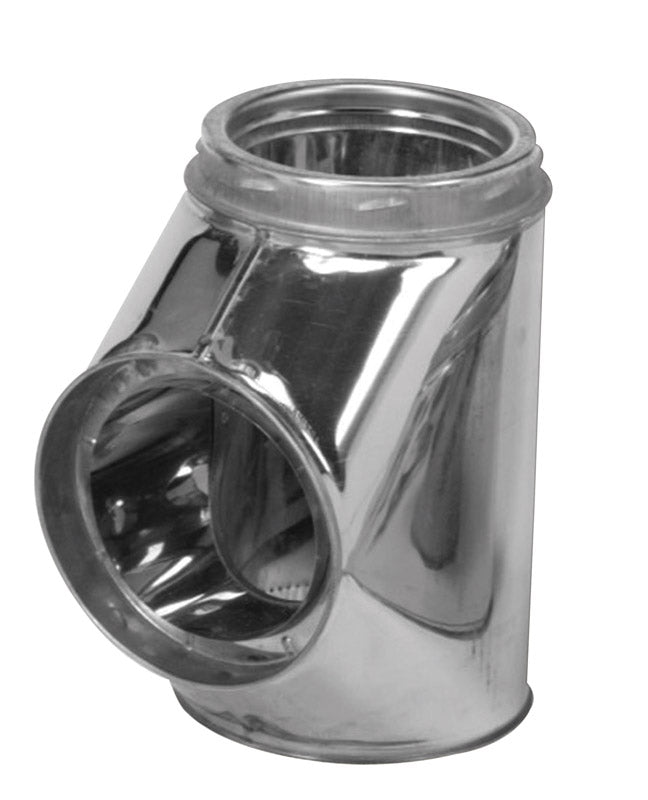 SELKIRK - Selkirk 12-3/4 in. X 6-3/8 in. X 6-3/8 in. Stainless Steel Stove Pipe Tee Cap Flow Tee