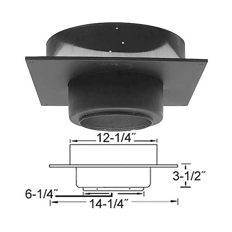 SELKIRK - Selkirk 6 in. Stainless Steel Stove Pipe Ceiling Support Kit [206410]