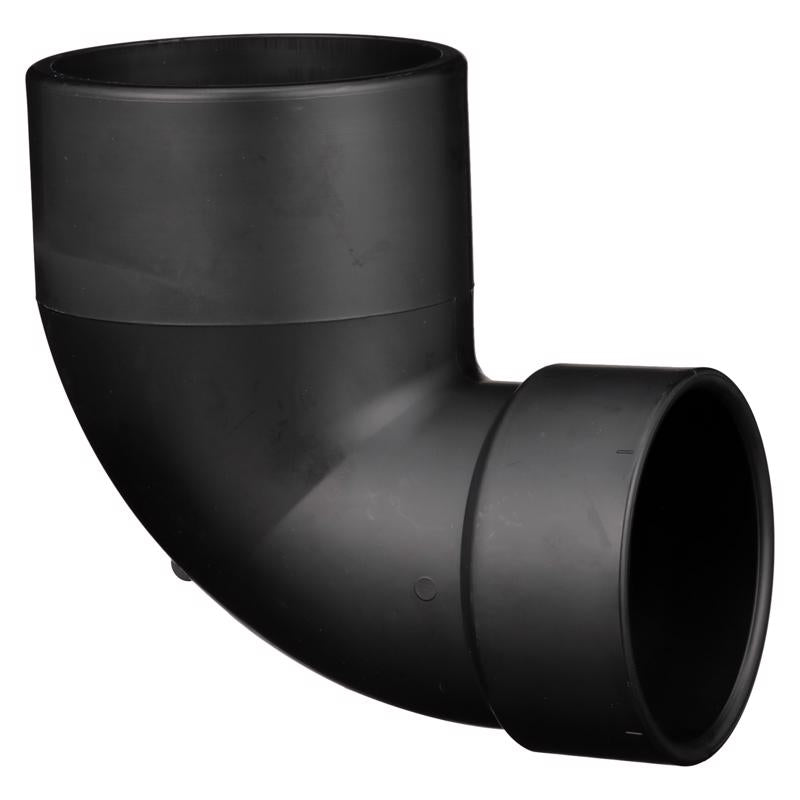 CHARLOTTE PIPE - Charlotte Pipe 3 in. Spigot X 4 in. D Hub ABS 90 Degree Elbow