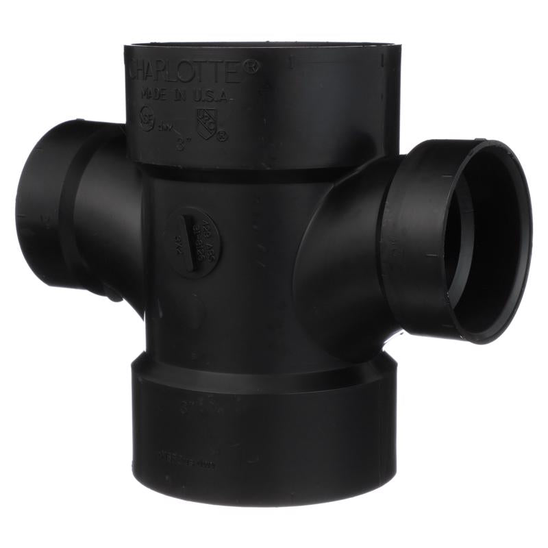 CHARLOTTE PIPE - Charlotte Pipe 3 in. Hub X 3 in. D Hub ABS Sanitary Tee [ABS004291200]