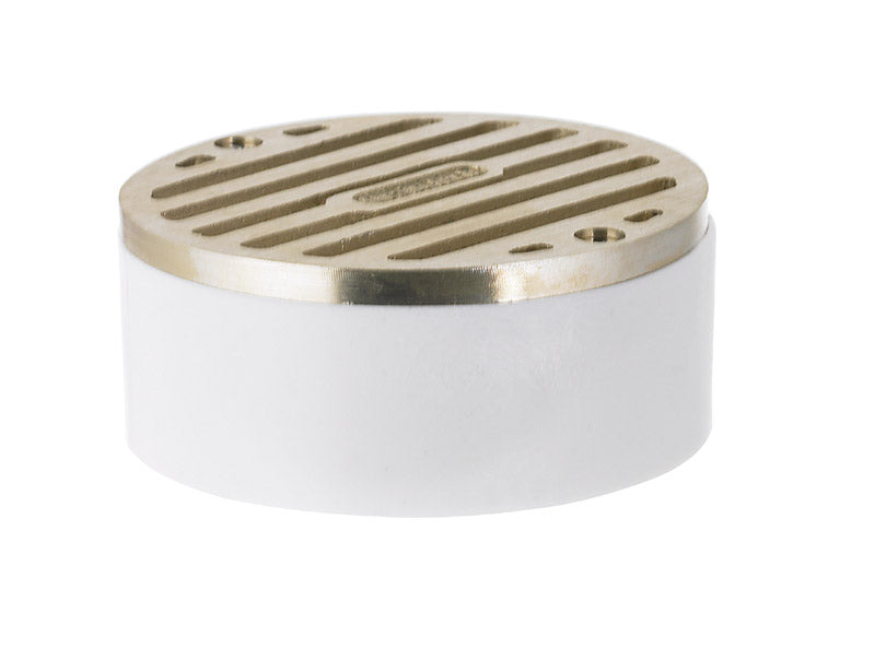 NDS - NDS 3 in. Satin Round Brass Drain Grate