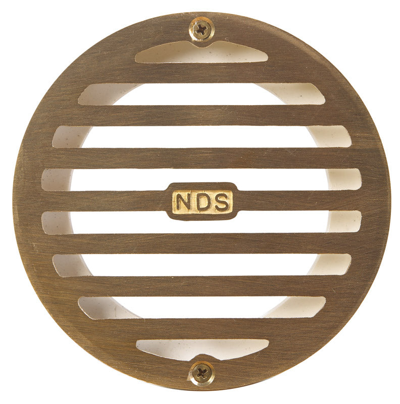 NDS - NDS 4 in. Satin Round Brass Drain Grate