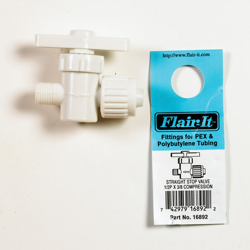 FLAIR-IT - Flair-It 1/2 in. 3/8 in. Plastic Supply Valve