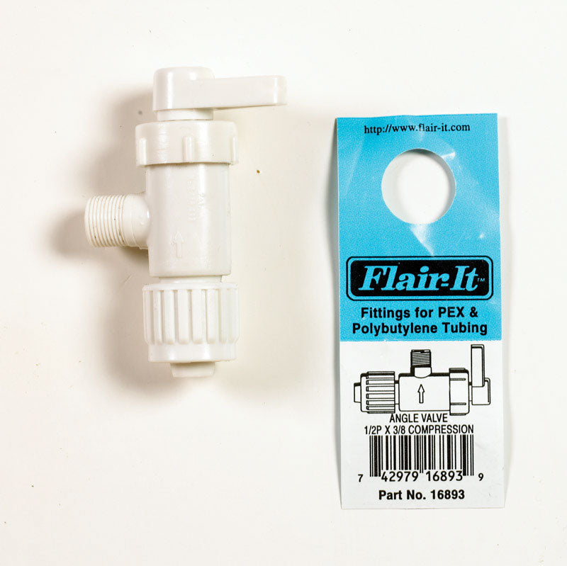 FLAIR-IT - Flair-It 1/2 in. 3/8 in. Plastic Angle Stop Valve