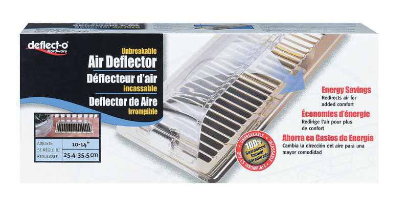 DEFLECT-O - Deflect-O 3 in. H X 14 in. W 1-Way Gold Plastic Air Deflector