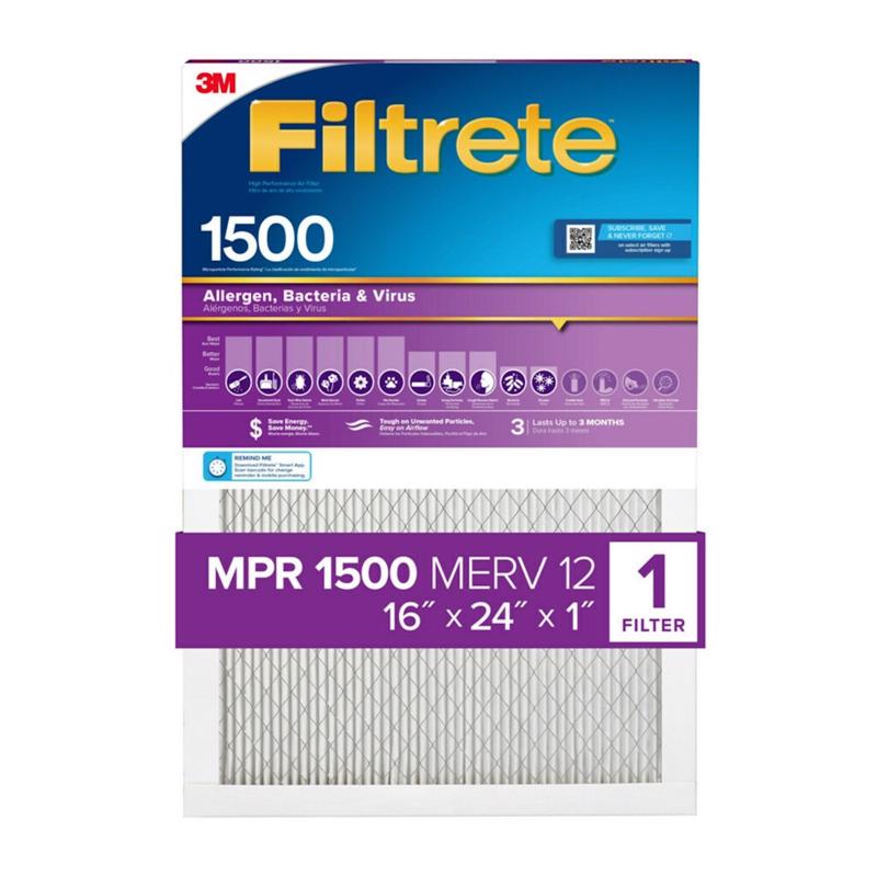 3M - 3M Filtrete 16 in. W X 24 in. H X 1 in. D 12 MERV Pleated Air Filter 1 pk - Case of 4