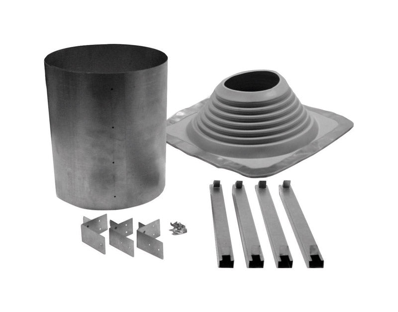 SELKIRK - Selkirk 8 in. D Galvanized Steel Adjustable Chimney Flashing