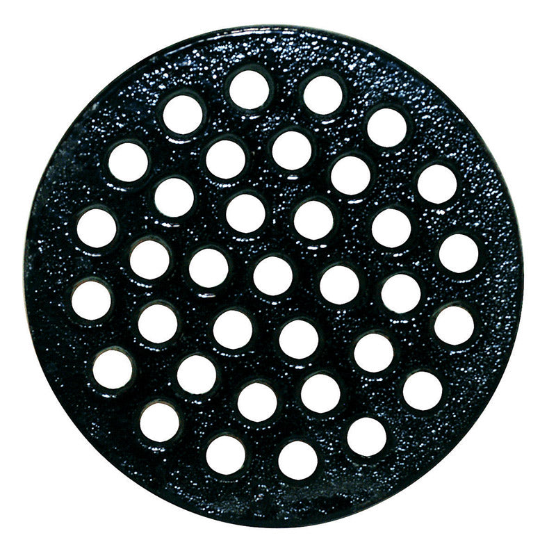 SIOUX CHIEF - Sioux Chief 4-3/8 in. Epoxy Coated Black Round Cast Iron Floor Drain Strainer