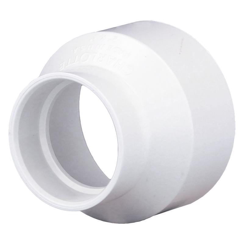 CHARLOTTE PIPE - Charlotte Pipe Schedule 40 2 in. Hub X 3 in. D Hub PVC Reducing Coupling 1 pk