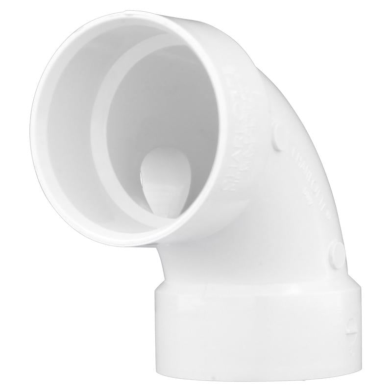 CHARLOTTE PIPE - Charlotte Pipe Schedule 40 3 in. Hub X 3 in. D Hub PVC Elbow 1 pk [PVC00300S0800]